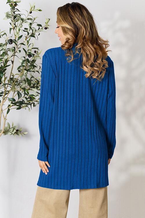 Fall Back Ribbed Open Front Cardigan | Multiple Colors