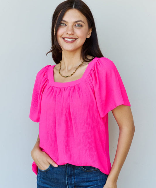 Keep Me Close Blouse | Fuchsia