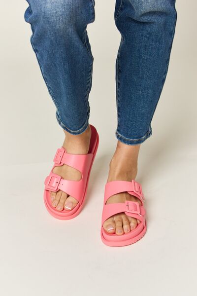 Double Buckle Sandals | Pink