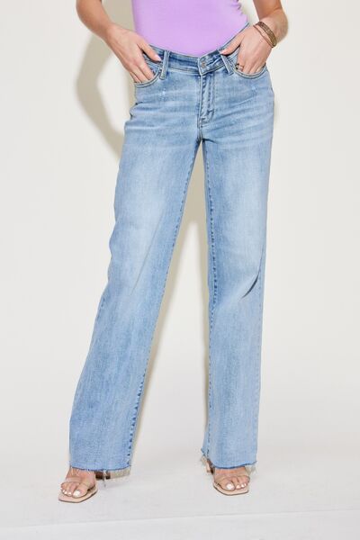 Wonderful World V-Front Waistband Straight Jeans | Judy Blue