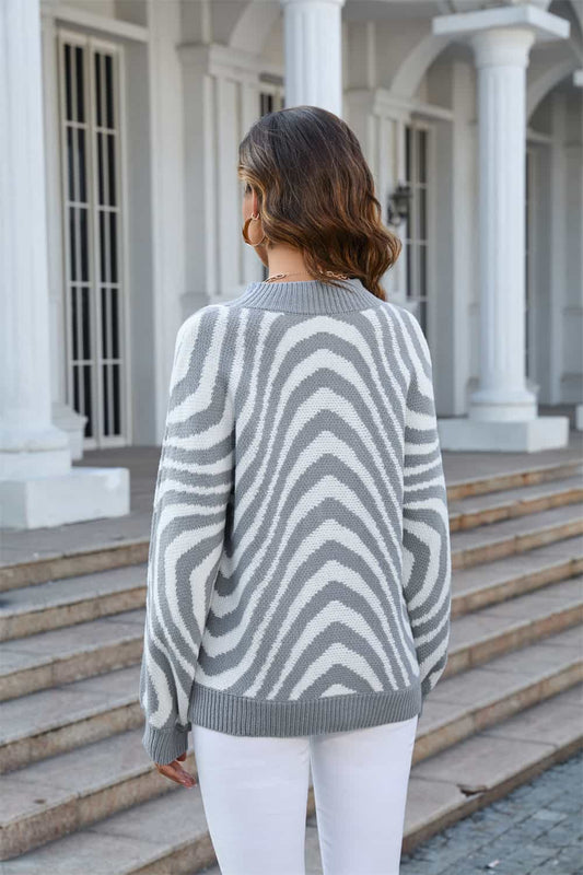 Zebra Pullover Sweater