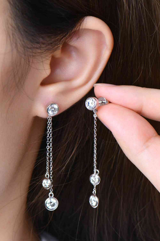 Moissanite Sterling Silver Earrings