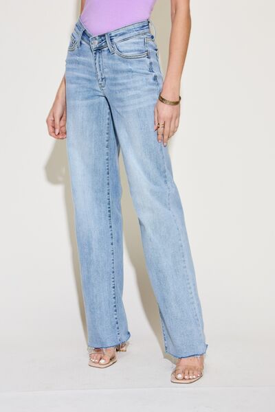 Wonderful World V-Front Waistband Straight Jeans | Judy Blue