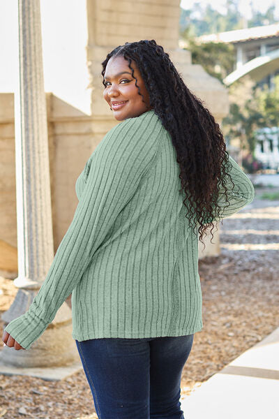 Into Fall Ribbed Long Sleeve Knit Top | Multiple Colors