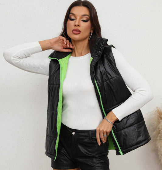 Limelight Zip-Up Collared Vest