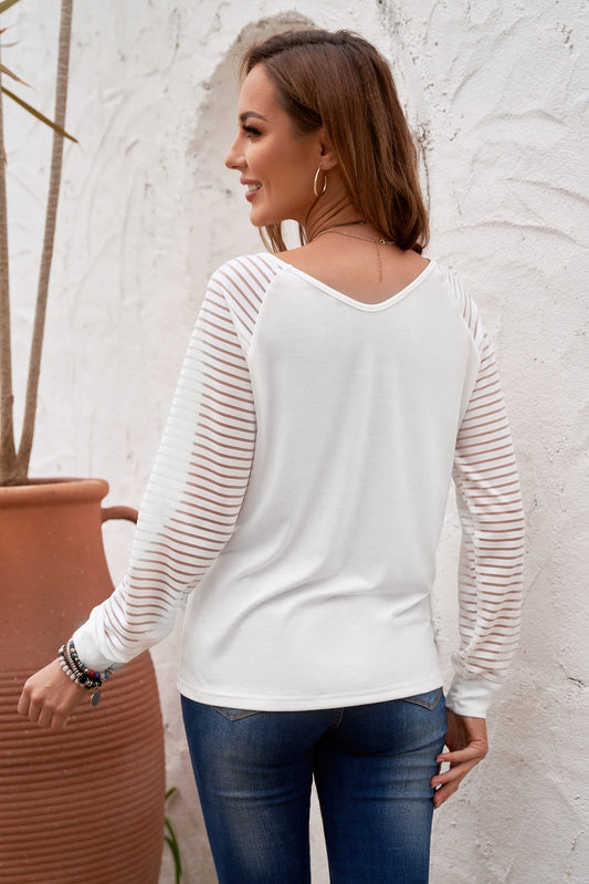 Brynleigh Sheer Striped Top | Multiple Colors