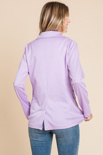 Brandy Lilac Button-Up Blazer