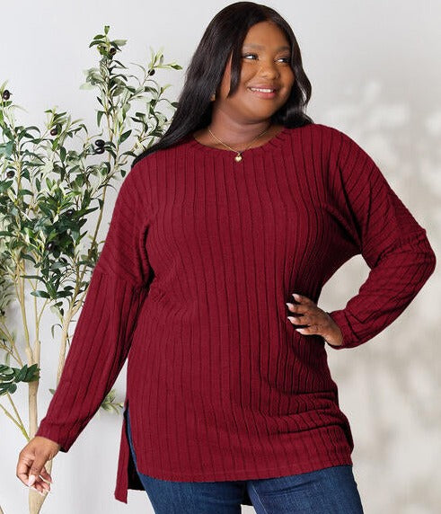 Back to the Basics Ribbed Long Sleeve Top