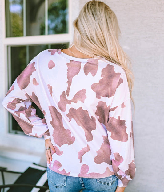 Cow Print Sweatshirt