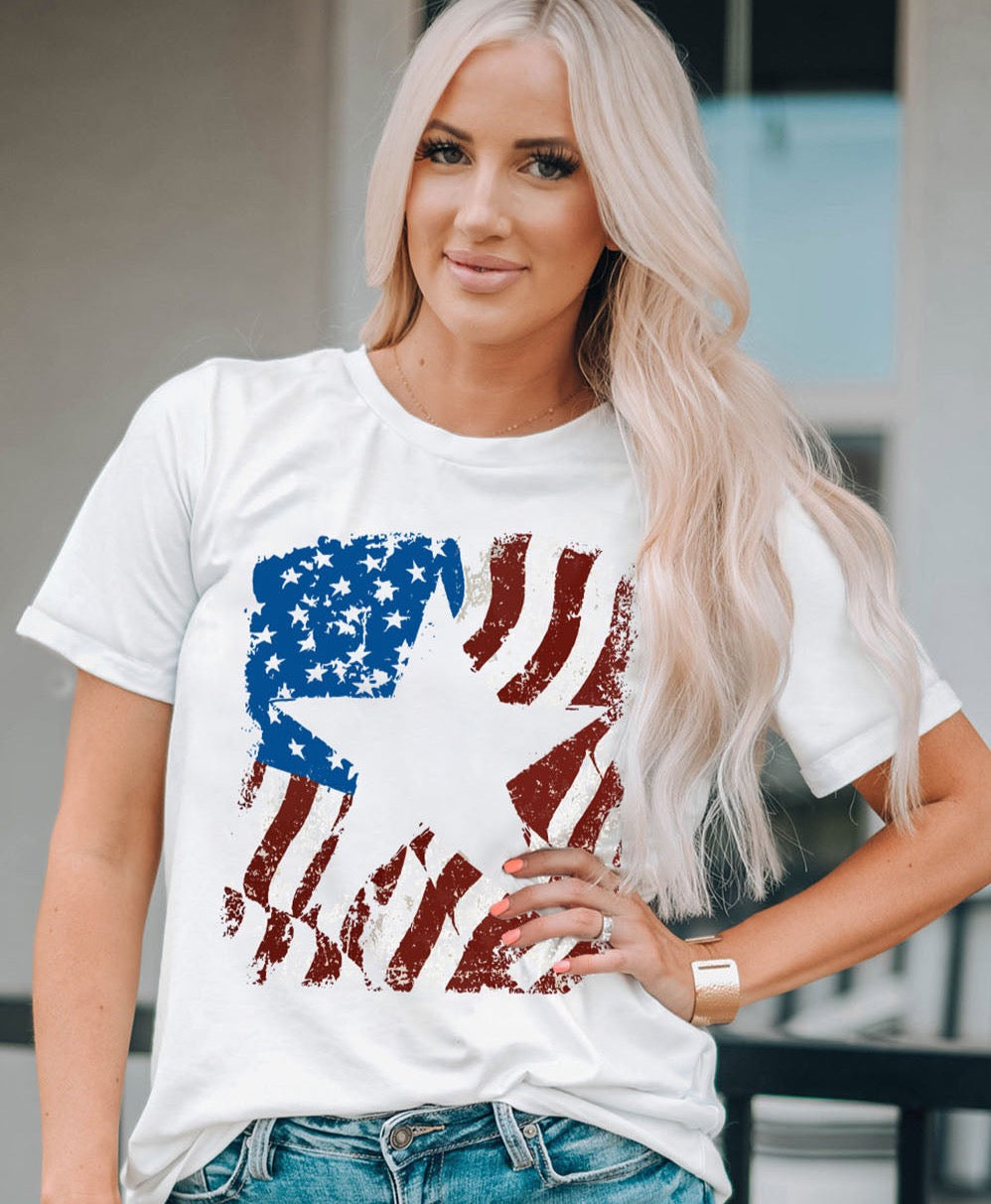American Flag Graphic Tee
