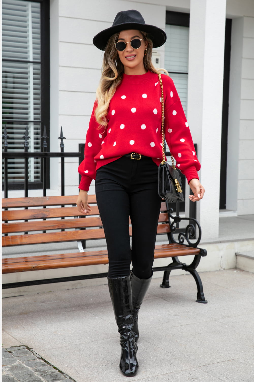 Polka Dot Run Around Sweater | Multiple Colors