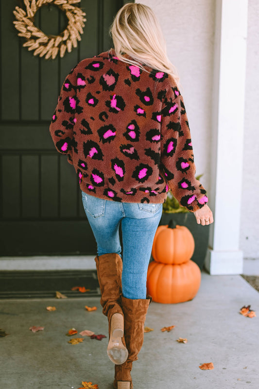 Wild About You Leopard Zip-Up Jacket