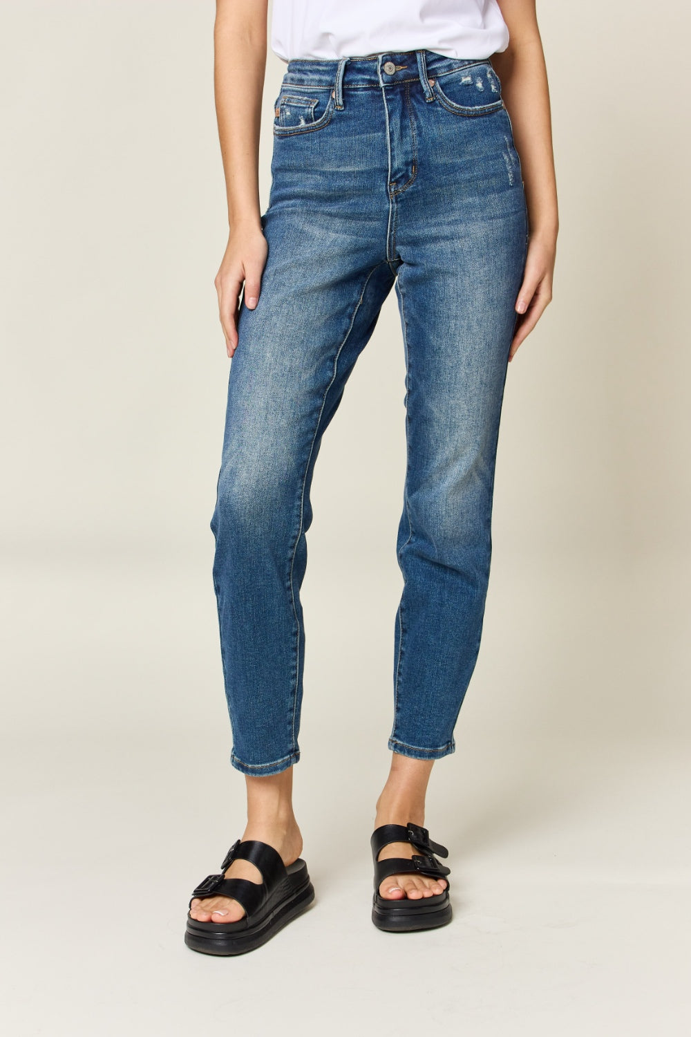 Eloise Tummy Control High-Waist Slim Jeans | Judy Blue