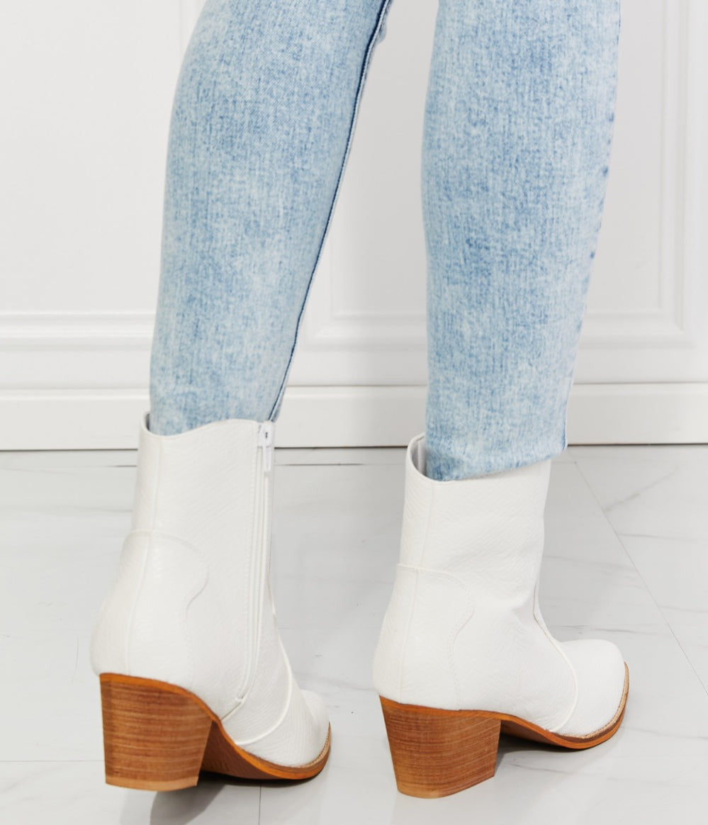 Watertower Western Ankle Boots | White