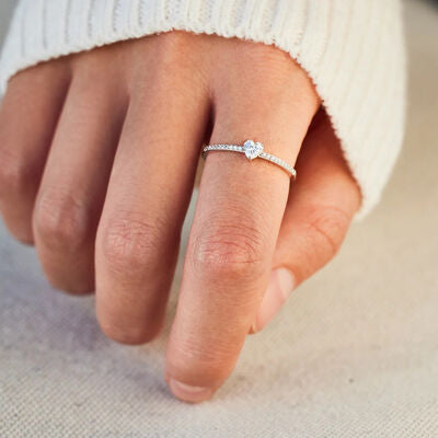 Layered Heart Sterling Silver Ring