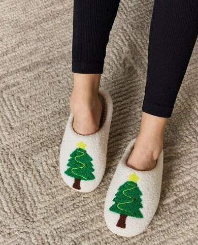 Christmas Tree Cozy Slippers
