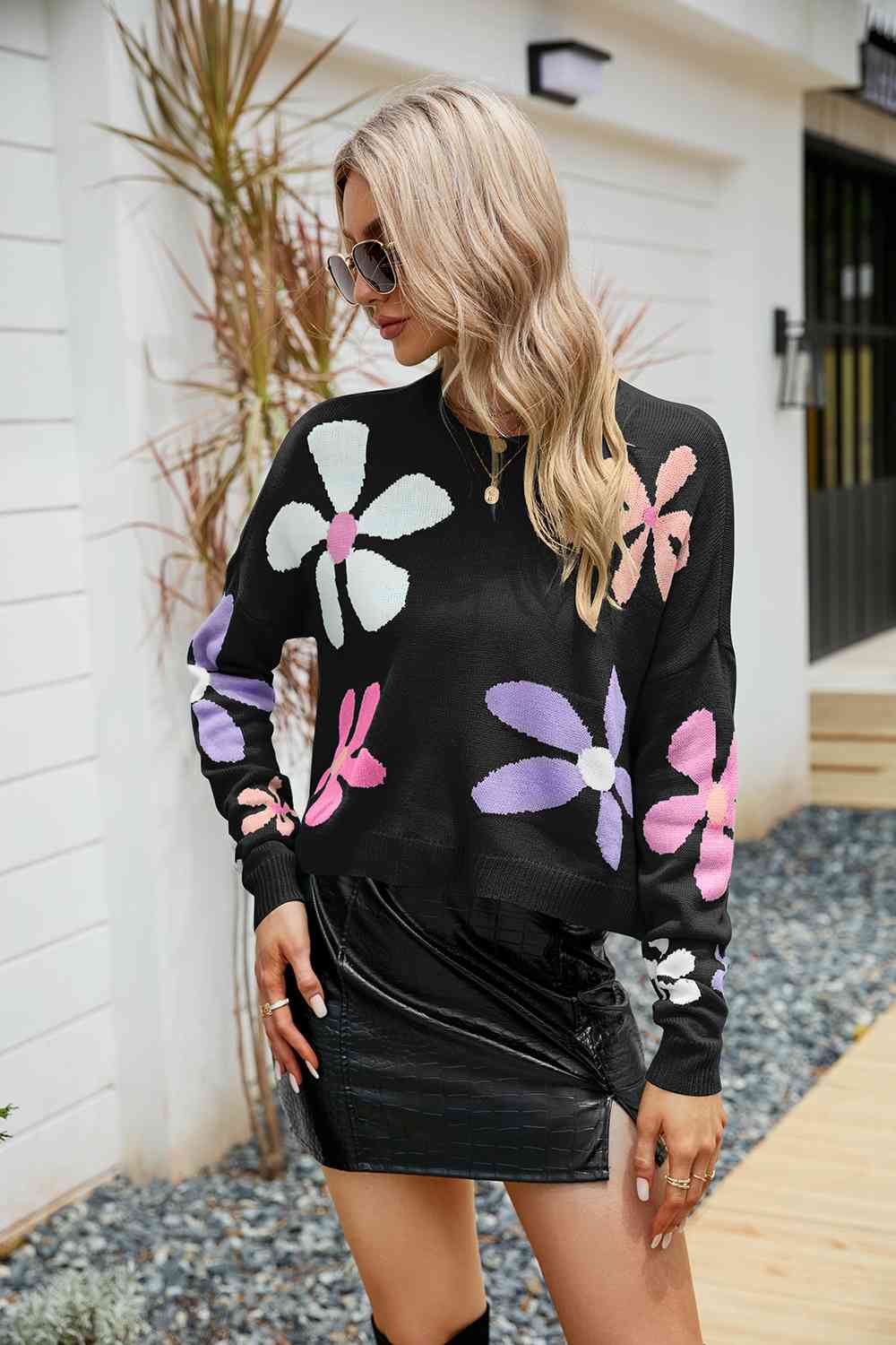 Pastel Flowers Sweater