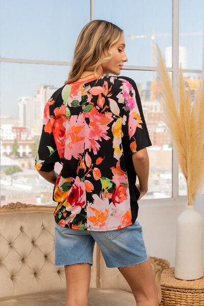 Floral Short Sleeve Top