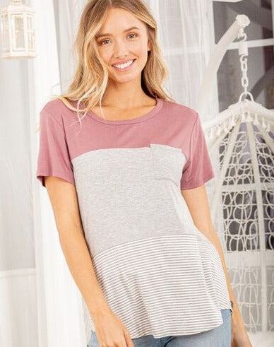 Color Block Striped Top