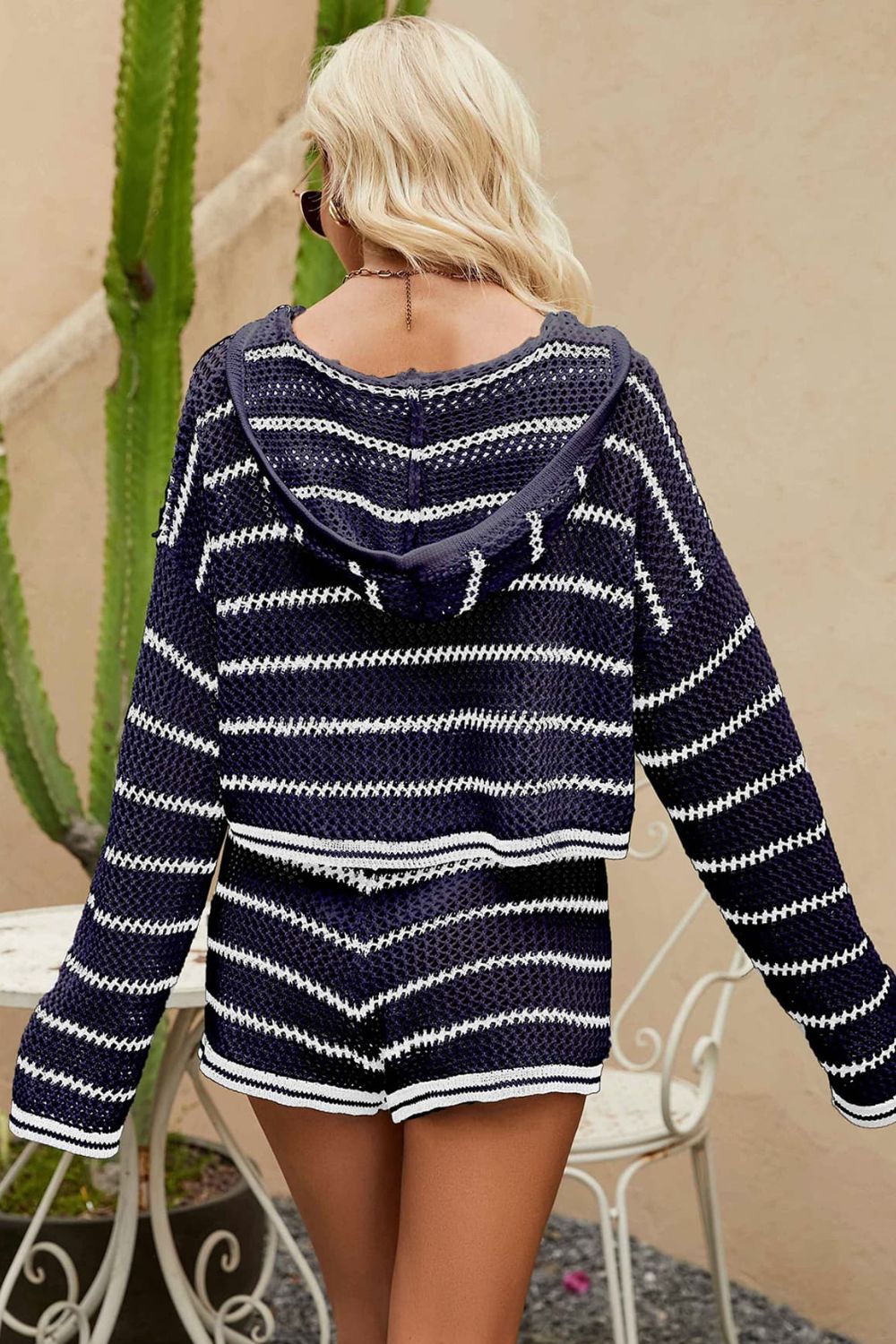 Striped Holiday Hoodie & Shorts Set | Multiple Colors