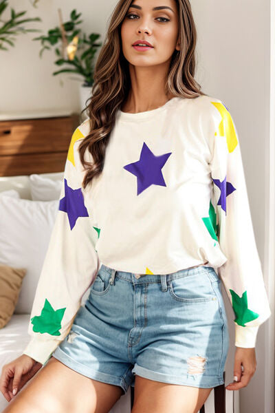 Stars Lantern Sleeve Top