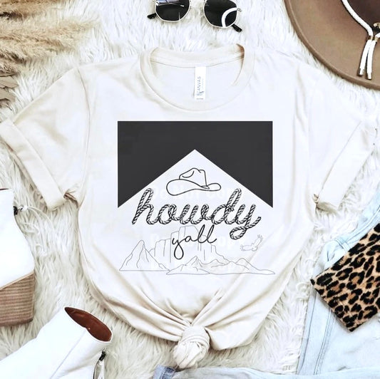Howdy Ya'll Graphic Tee or Sweatshirt - Bella Lia Boutique