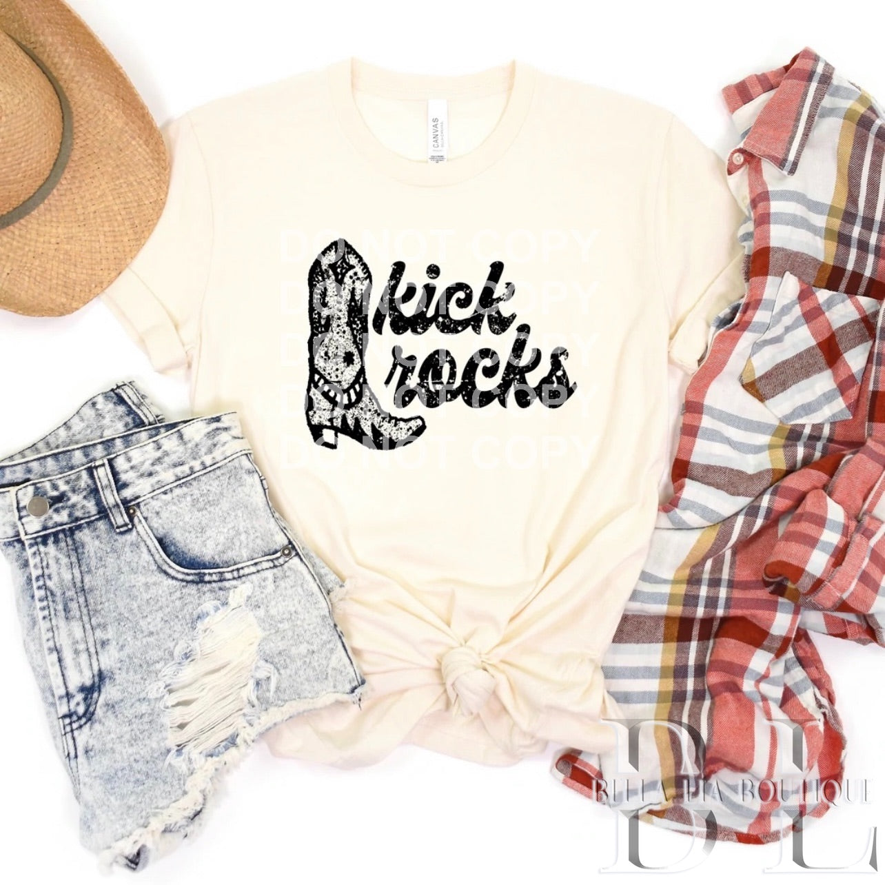 Kick Rocks Graphic Tee or Sweatshirt - Bella Lia Boutique
