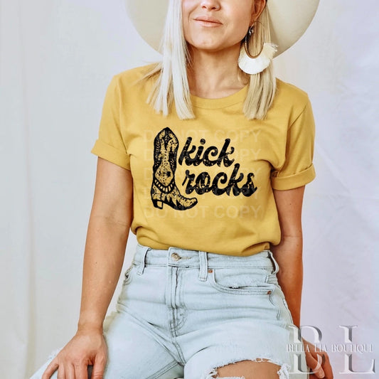 Kick Rocks Graphic Tee or Sweatshirt - Bella Lia Boutique