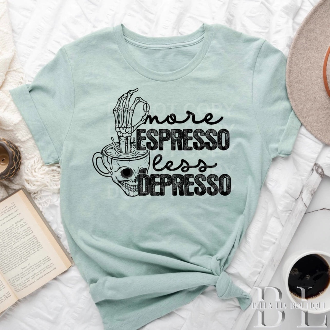 More Espresso Less Depresso Graphic Tee or Sweatshirt - Bella Lia Boutique