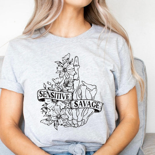 Sensitive Savage Graphic Tee or Sweatshirt - Bella Lia Boutique