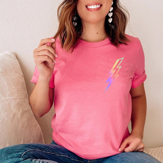 Rainbow Bolt Graphic Tee or Sweatshirt - Bella Lia Boutique
