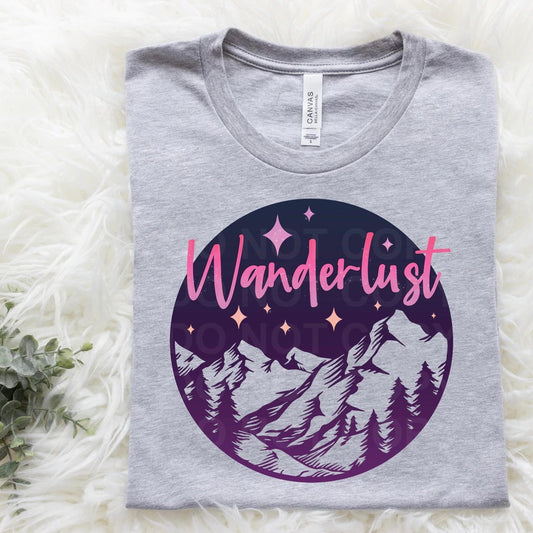 Wanderlust Glitter Graphic Tee or Sweatshirt - Bella Lia Boutique