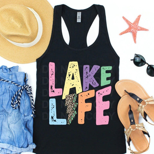 Lake Life Racerback Tank - Bella Lia Boutique