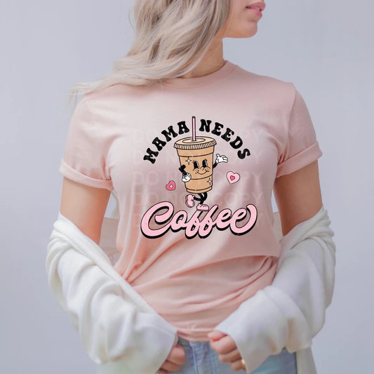 Mama Needs Coffee Graphic Tee or Sweatshirt - Bella Lia Boutique