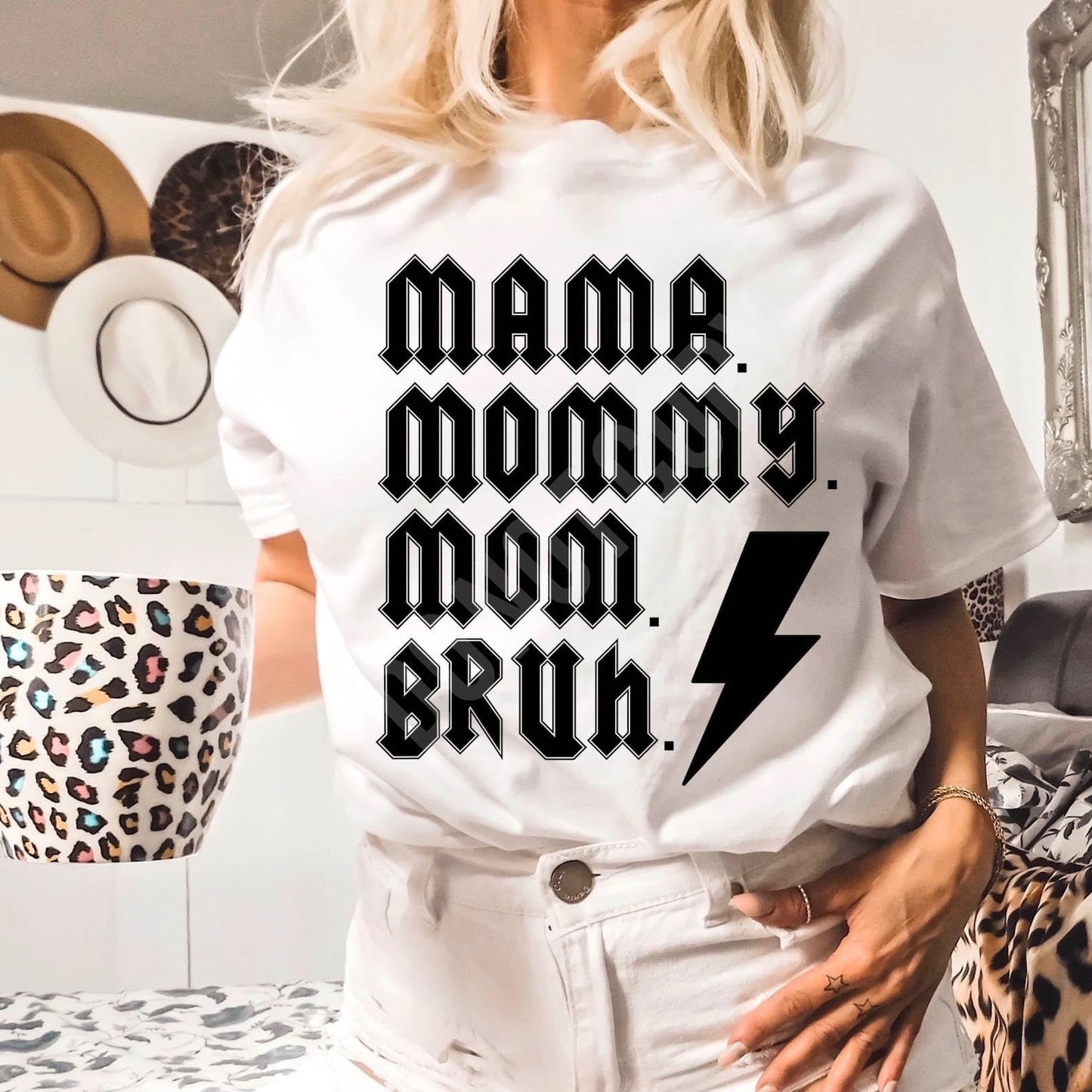 Mama Mommy Mom Bruh Graphic Tee or Sweatshirt - Bella Lia Boutique