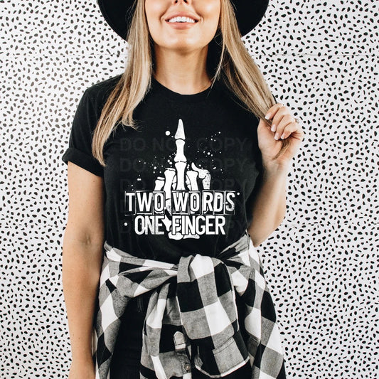 Two Words One Finger Tee or Sweatshirt - Bella Lia Boutique