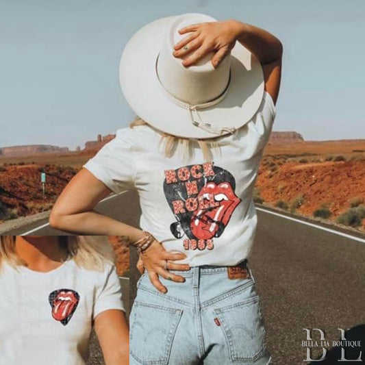 Rock n' Roll Graphic Tee or Sweatshirt - Bella Lia Boutique