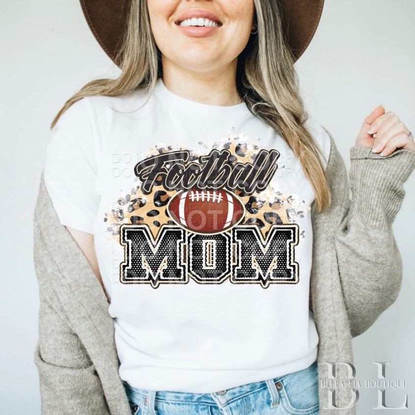 Football Mom Graphic Tee or Sweatshirt - Bella Lia Boutique