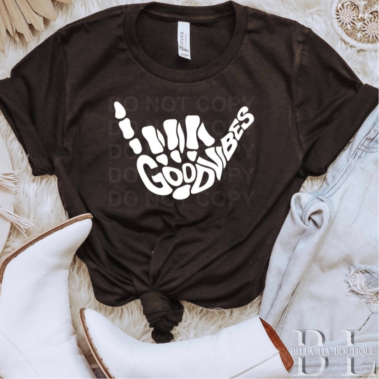 Good Vibes Graphic Tee or Sweatshirt - Bella Lia Boutique