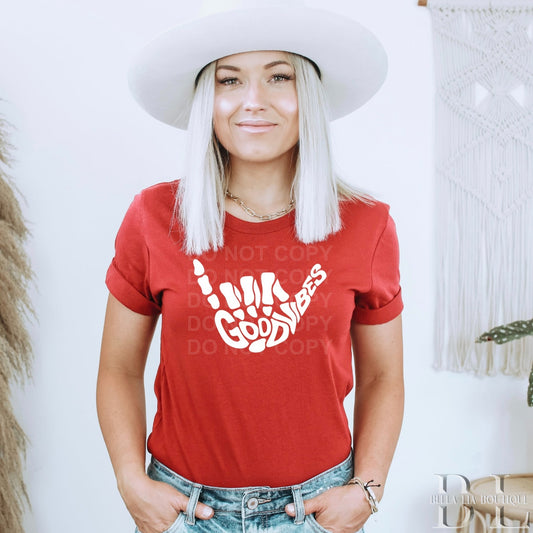 Good Vibes Graphic Tee or Sweatshirt - Bella Lia Boutique