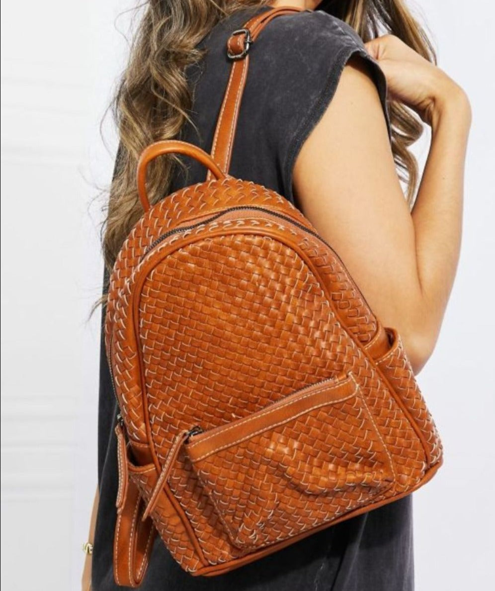 Certainly Chic Faux Leather Backpack - Bella Lia Boutique