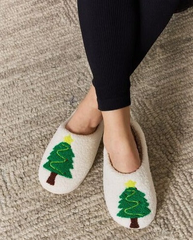 Christmas Tree Cozy Slippers