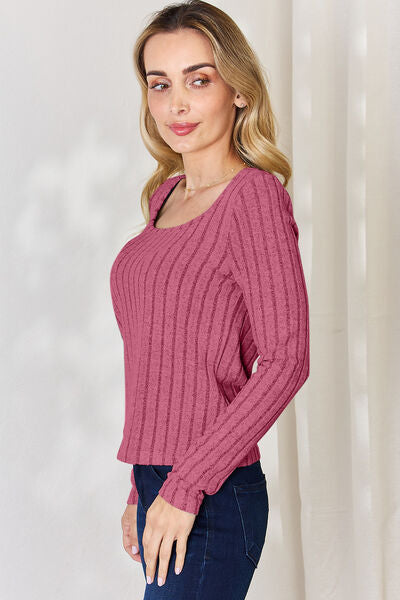 In the Light Ribbed Long Sleeve Top | Multiple Colors