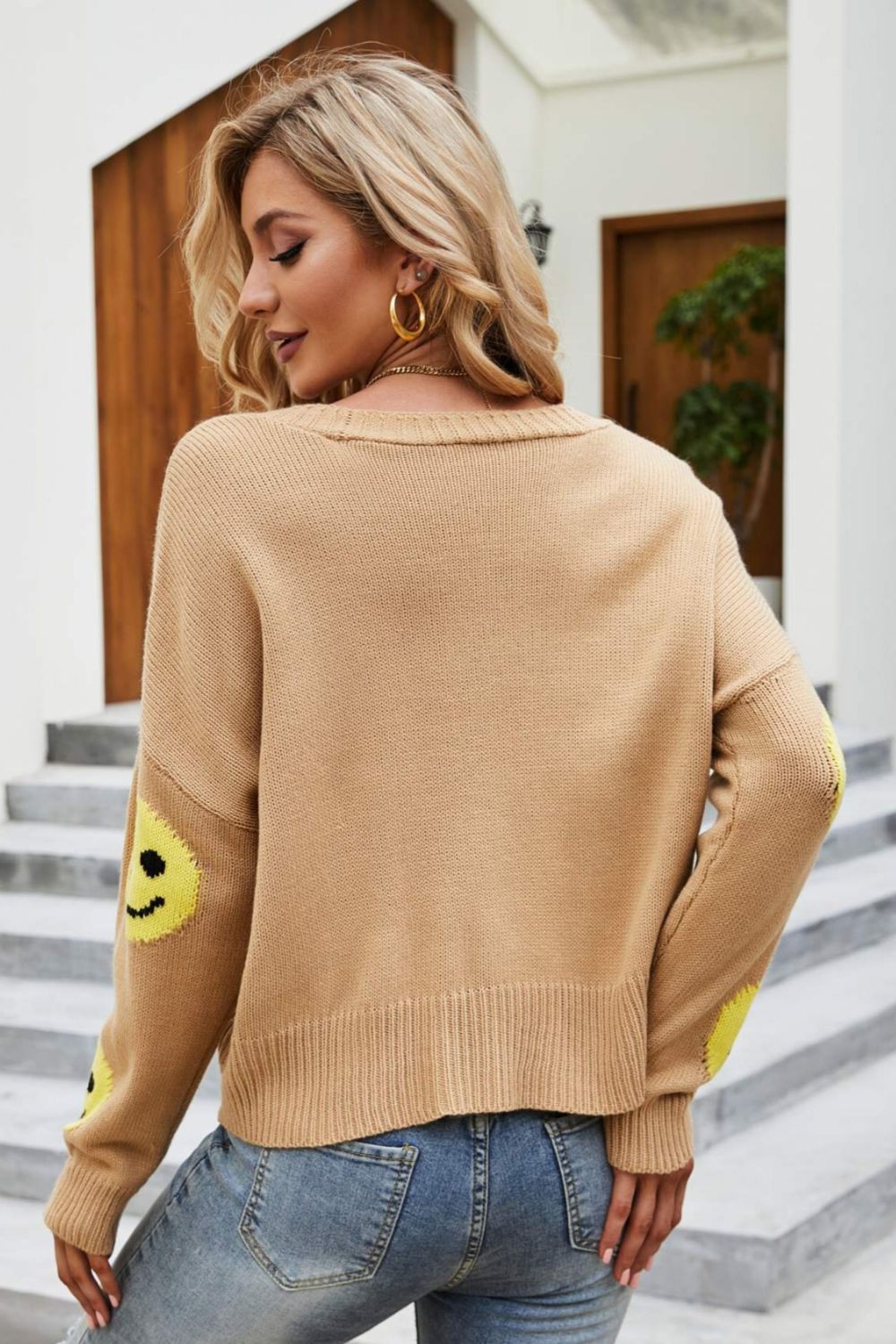 Smiley Ribbed Cardigan | Multiple Colors