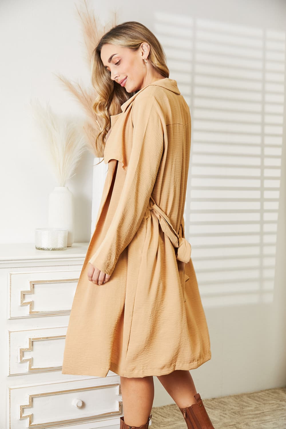 Tied in Knots Light Trench Coat