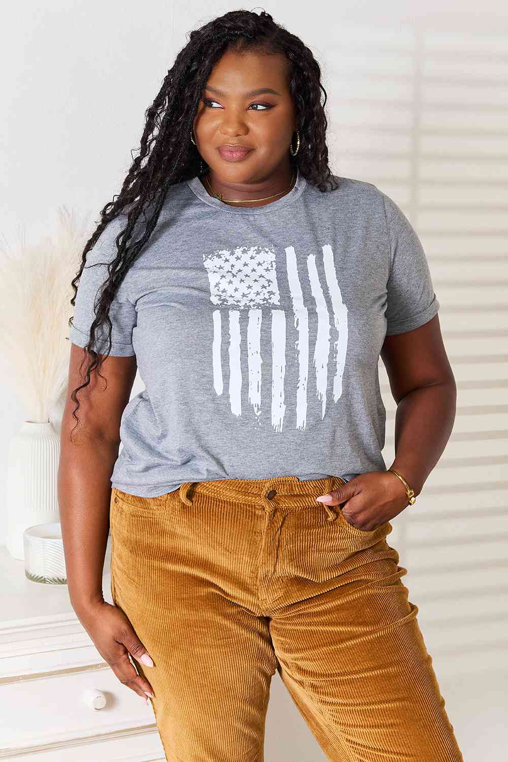 US Flag Graphic Tee
