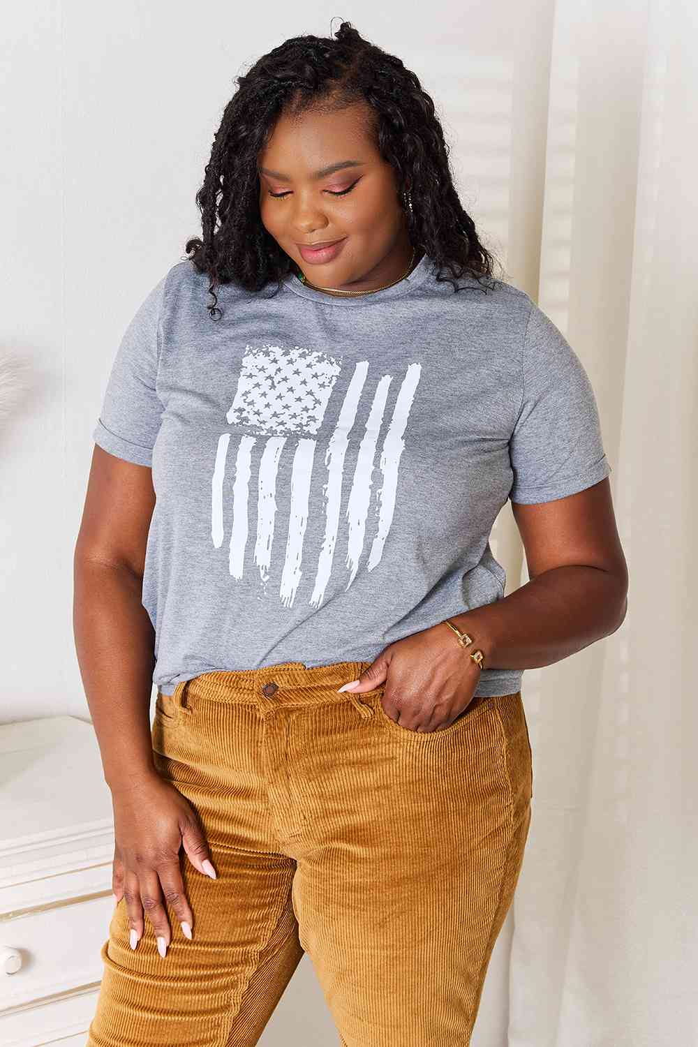 US Flag Graphic Tee