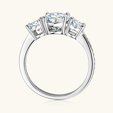 Moissanite Sterling Silver Ring