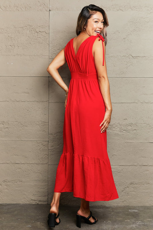 Ruby Red Sleeveless Dress