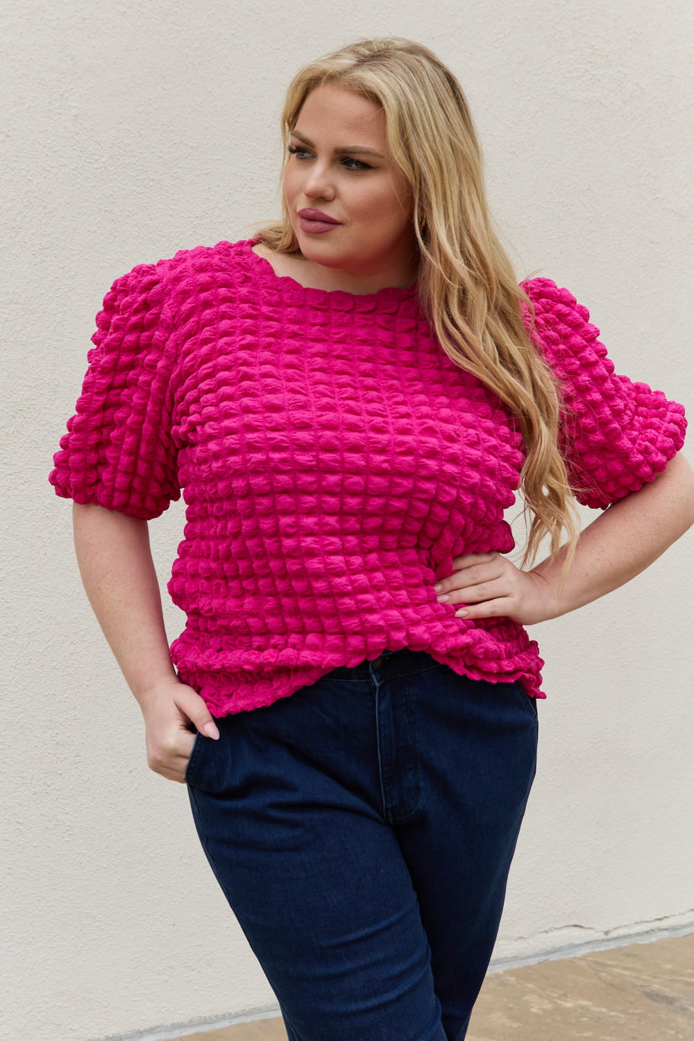 Bubble Puff Sleeve Top